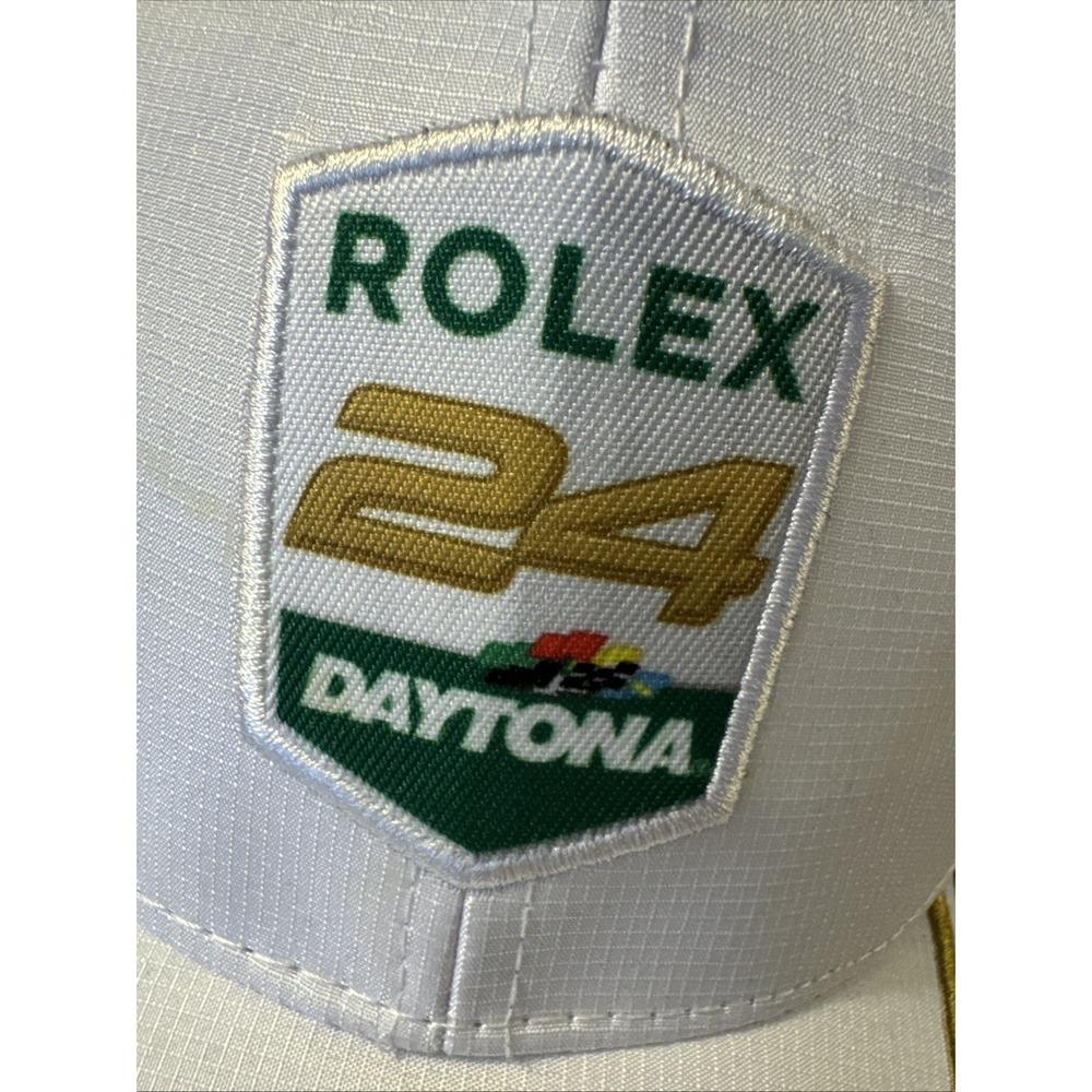 Rolex 24 At Daytona white adjustable baseball cap Promo Hat From Speedway 2 - Picture 11 of 12